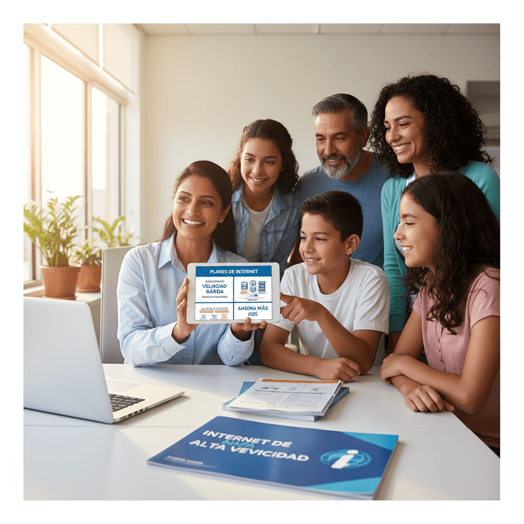 Bilingual customer support helping a Latino family with internet plans