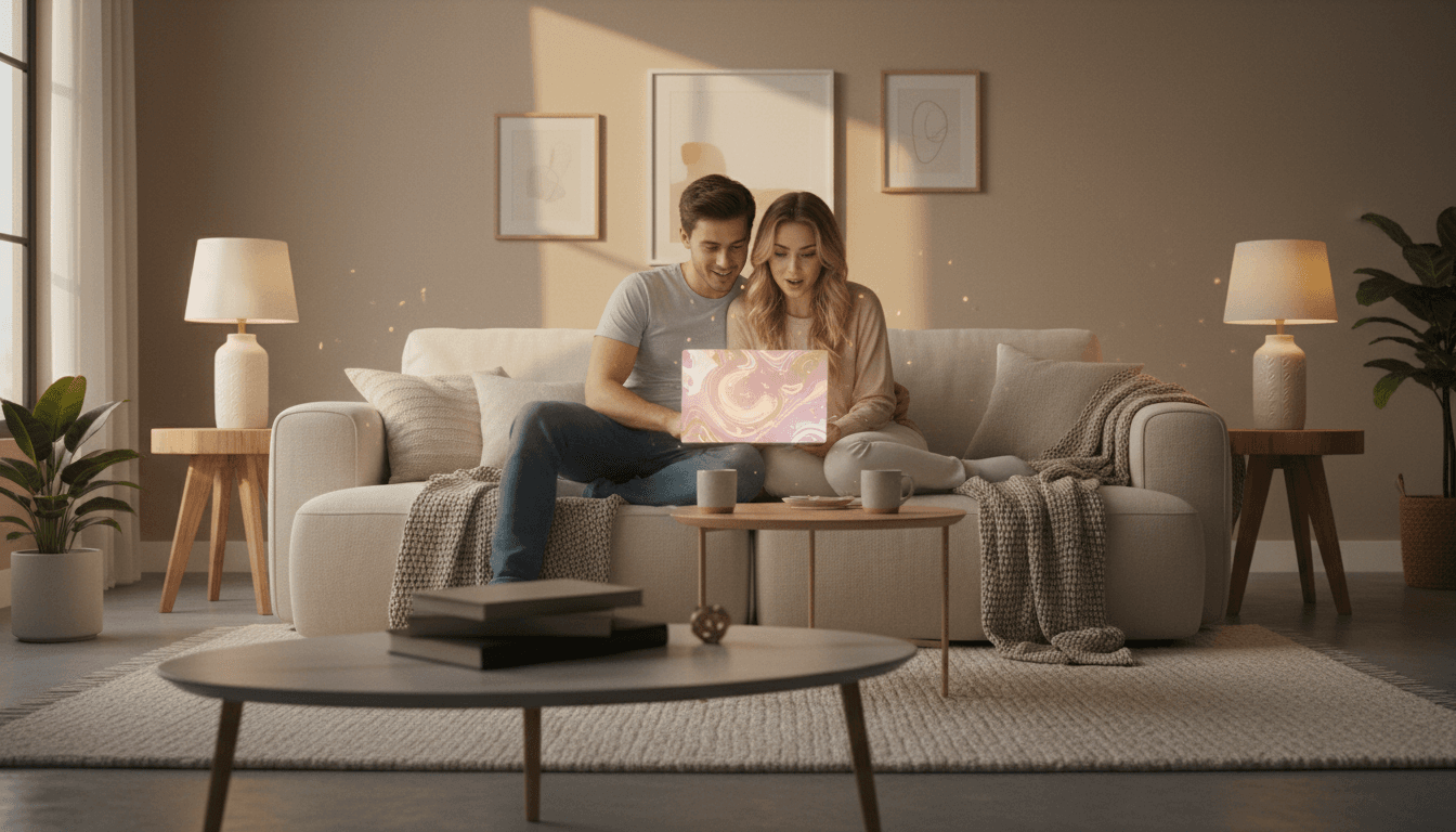 Family discussing internet options with Contact Deal representative